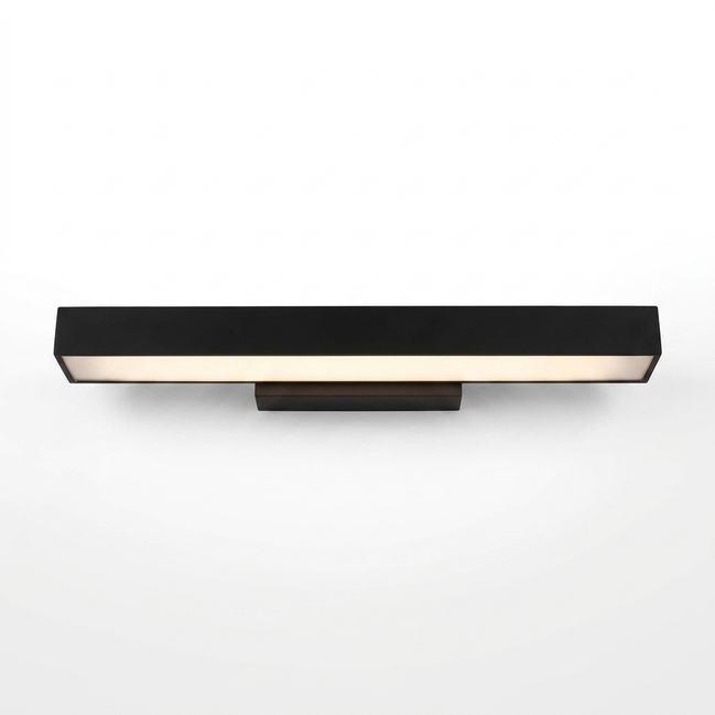 Solyellea rectangular LED over-door light, black, on white background