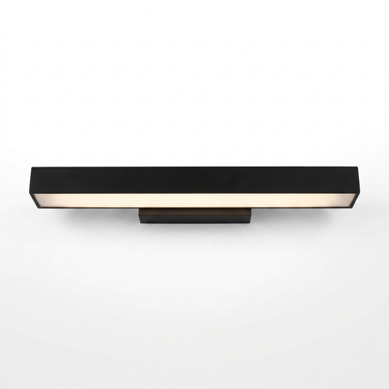 Solyellea rectangular LED over-door light, black, on white background